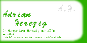 adrian herczig business card